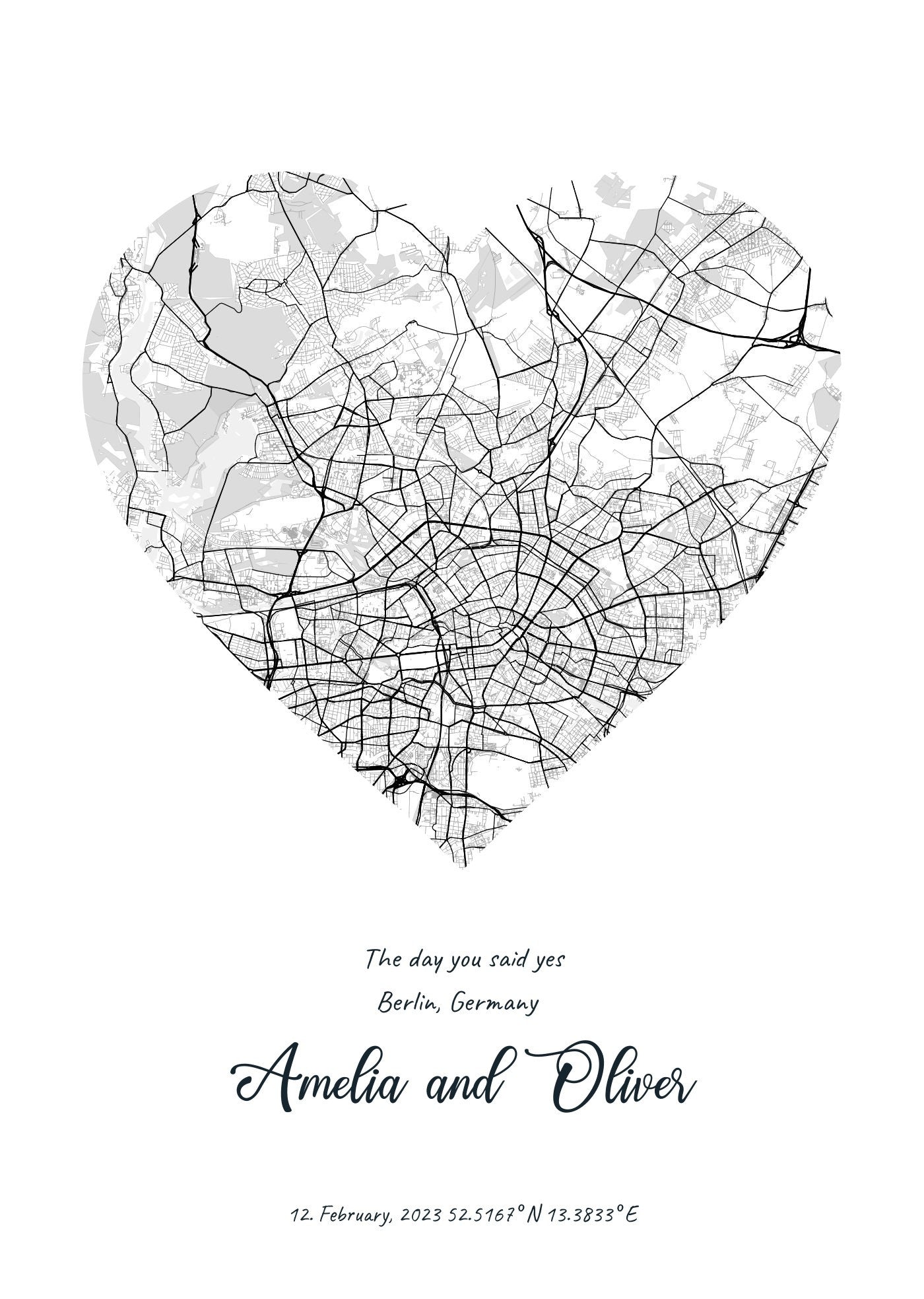 City Map in Different Shapes